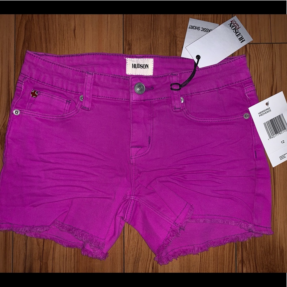 NWT AUTHENTIC Hudson Purple Shorts Girls Sz 12